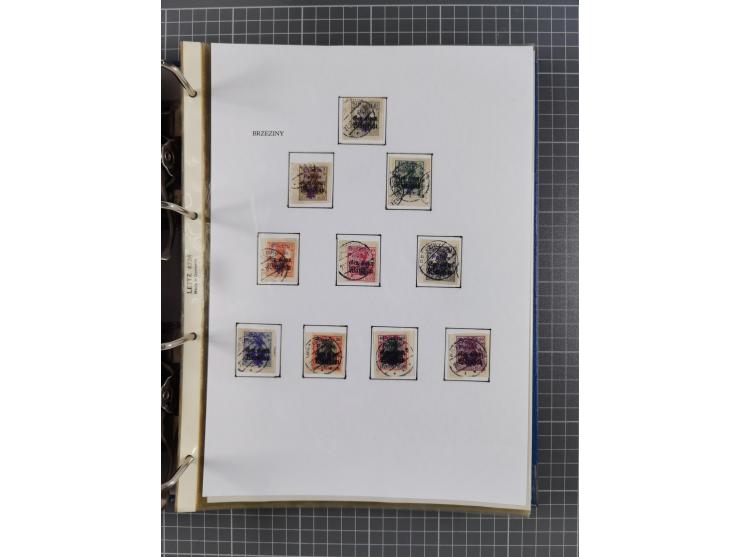 1918/19, interesting, unused/mint never hinged/used collection “Germania overprint issues,” including local issues with bette