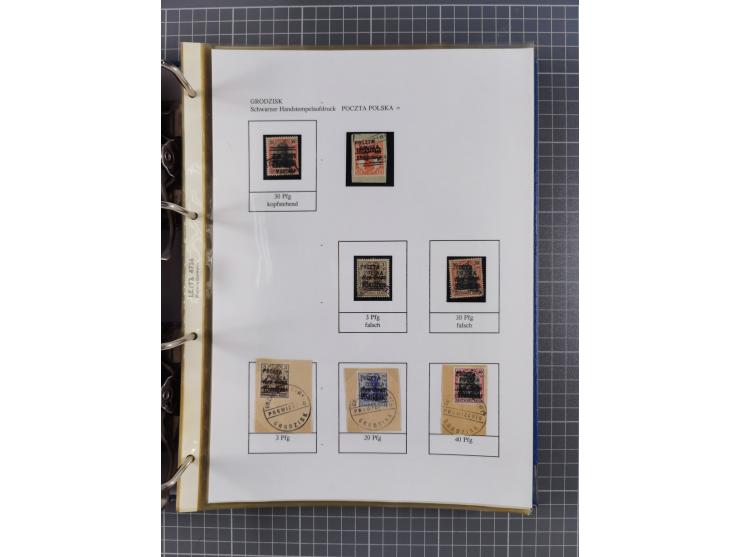 1918/19, interesting, unused/mint never hinged/used collection “Germania overprint issues,” including local issues with bette