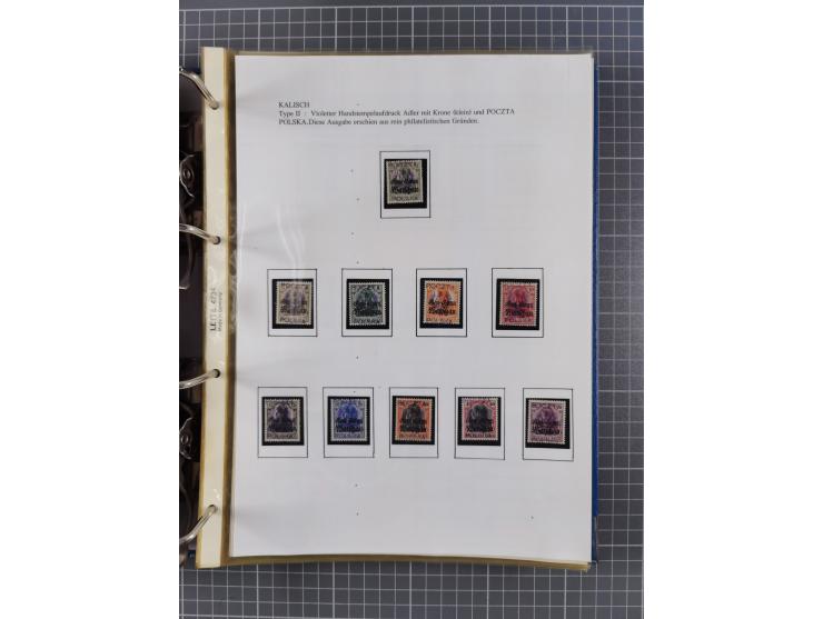 1918/19, interesting, unused/mint never hinged/used collection “Germania overprint issues,” including local issues with bette