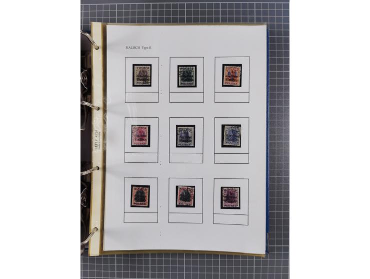 1918/19, interesting, unused/mint never hinged/used collection “Germania overprint issues,” including local issues with bette