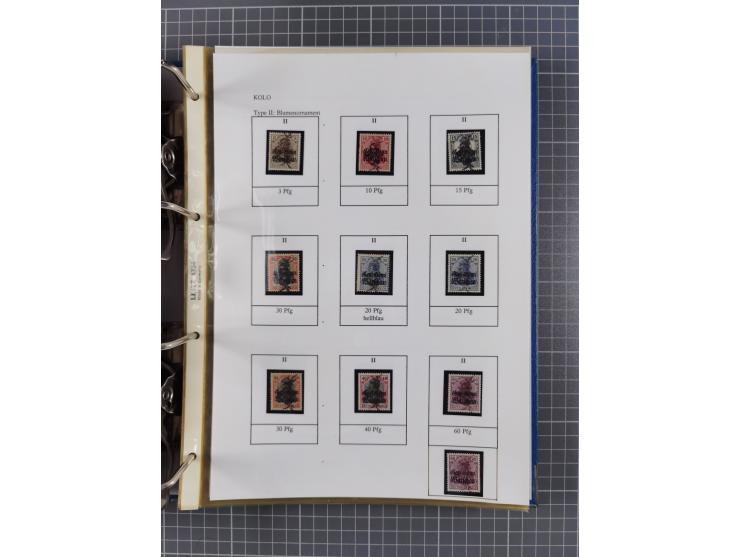 1918/19, interesting, unused/mint never hinged/used collection “Germania overprint issues,” including local issues with bette
