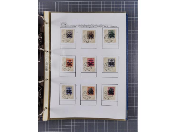 1918/19, interesting, unused/mint never hinged/used collection “Germania overprint issues,” including local issues with bette