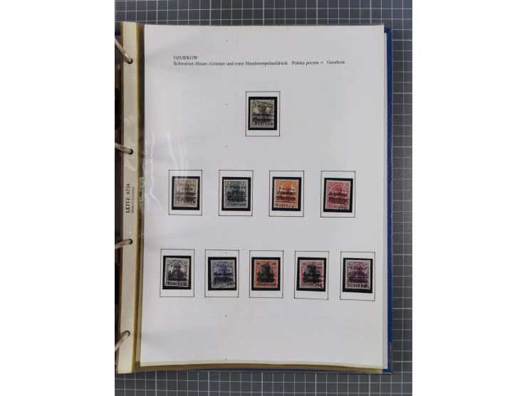 1918/19, interesting, unused/mint never hinged/used collection “Germania overprint issues,” including local issues with bette