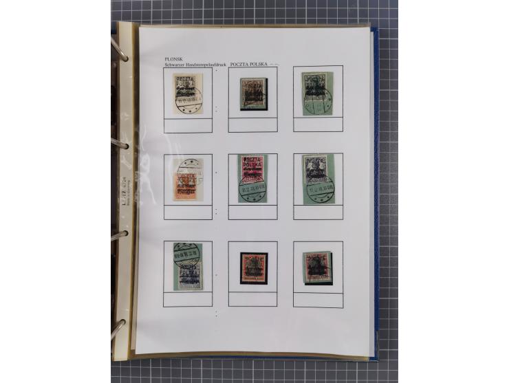 1918/19, interesting, unused/mint never hinged/used collection “Germania overprint issues,” including local issues with bette