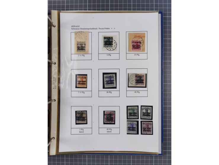 1918/19, interesting, unused/mint never hinged/used collection “Germania overprint issues,” including local issues with bette