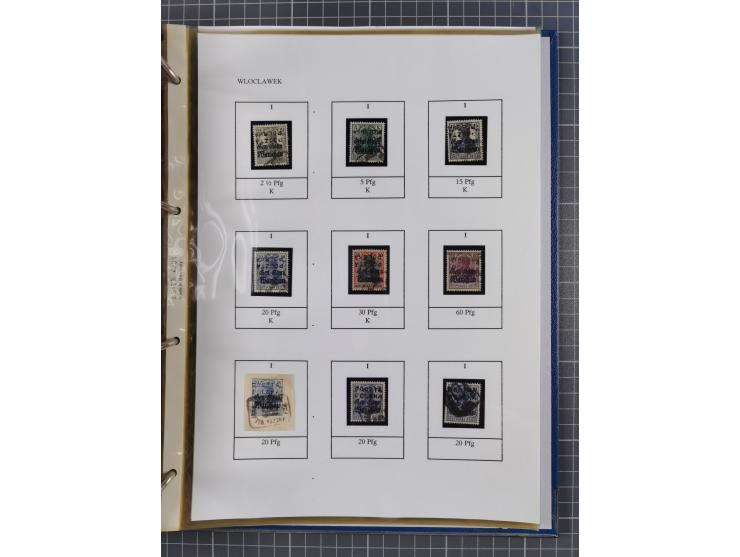 1918/19, interesting, unused/mint never hinged/used collection “Germania overprint issues,” including local issues with bette