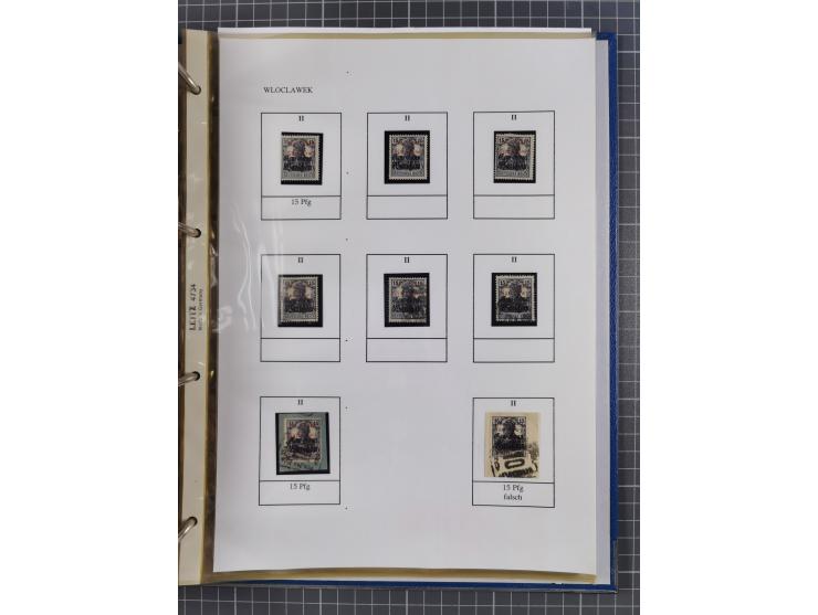 1918/19, interesting, unused/mint never hinged/used collection “Germania overprint issues,” including local issues with bette