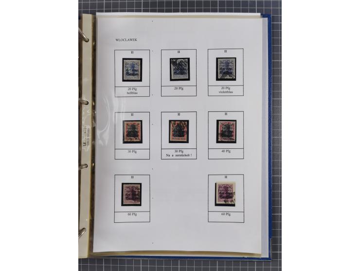 1918/19, interesting, unused/mint never hinged/used collection “Germania overprint issues,” including local issues with bette