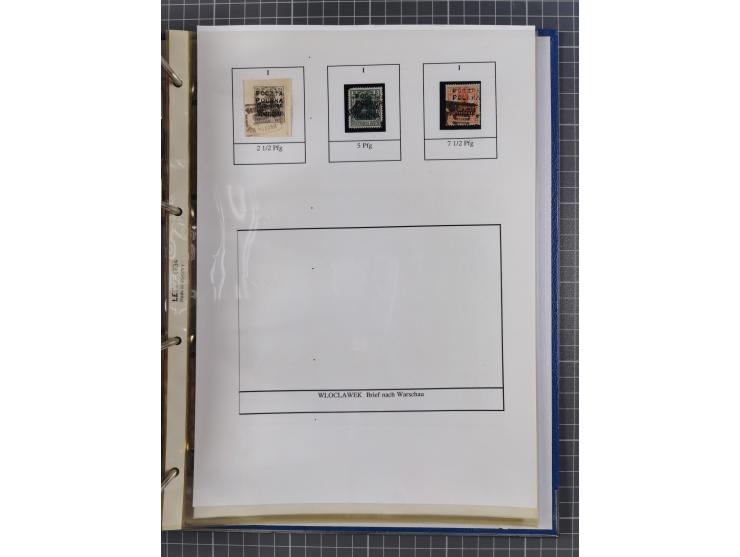 1918/19, interesting, unused/mint never hinged/used collection “Germania overprint issues,” including local issues with bette