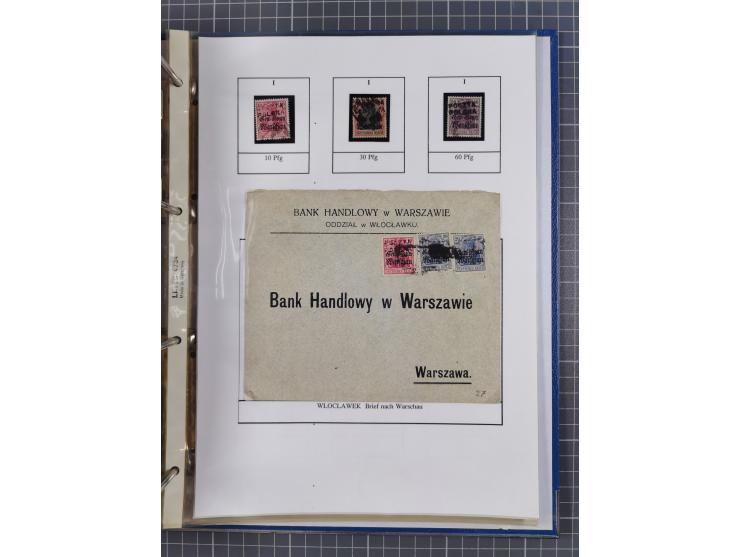 1918/19, interesting, unused/mint never hinged/used collection “Germania overprint issues,” including local issues with bette