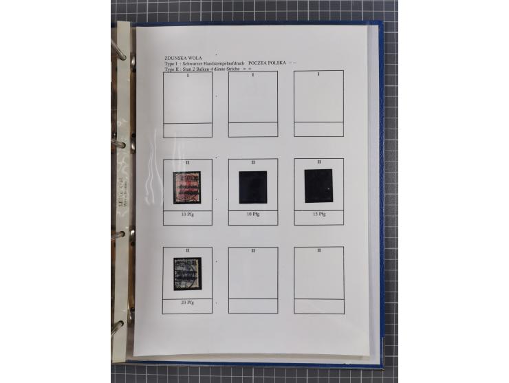 1918/19, interesting, unused/mint never hinged/used collection “Germania overprint issues,” including local issues with bette