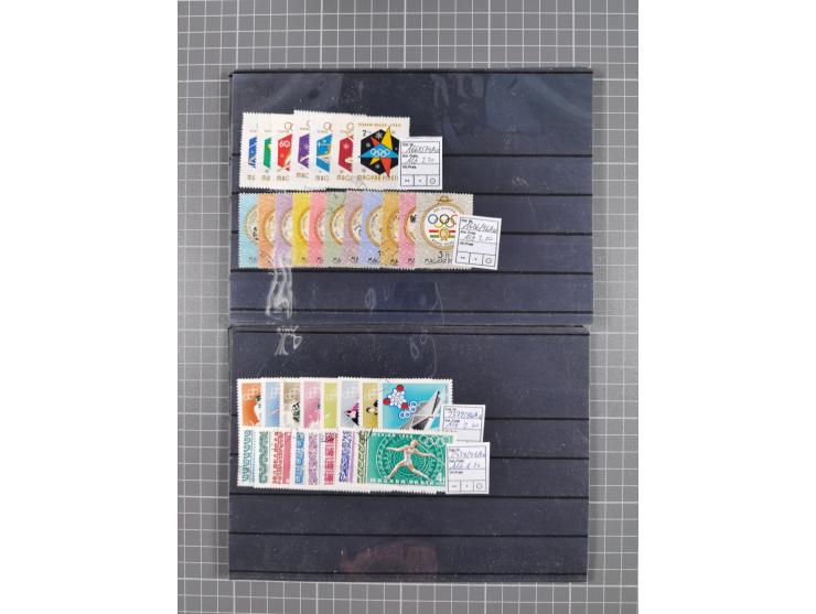 1880/1980, unused/mint never hinged dealer stock on cards, including a lot of material with better issues from Denmark, Italy