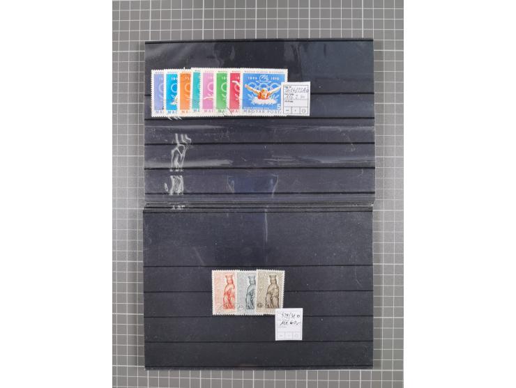 1880/1980, unused/mint never hinged dealer stock on cards, including a lot of material with better issues from Denmark, Italy