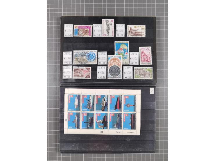 1880/1980, unused/mint never hinged dealer stock on cards, including a lot of material with better issues from Denmark, Italy