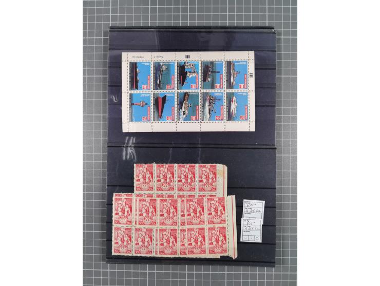 1880/1980, unused/mint never hinged dealer stock on cards, including a lot of material with better issues from Denmark, Italy