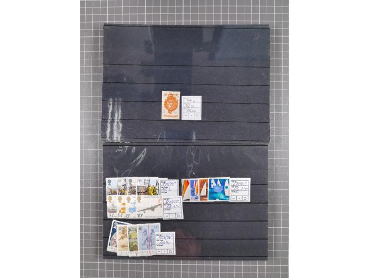 1880/1980, unused/mint never hinged dealer stock on cards, including a lot of material with better issues from Denmark, Italy