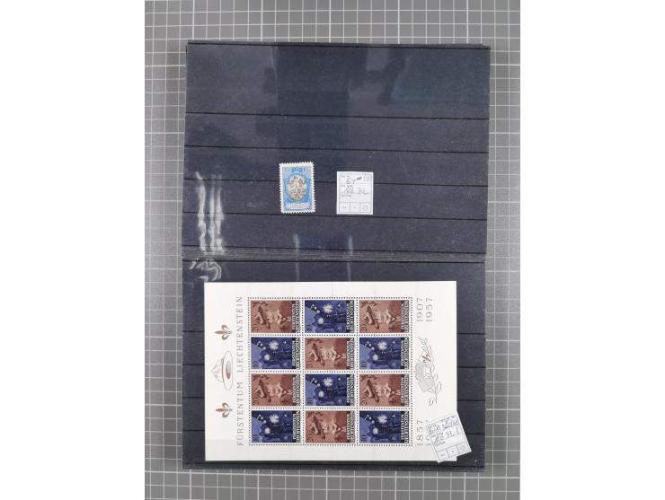 1880/1980, unused/mint never hinged dealer stock on cards, including a lot of material with better issues from Denmark, Italy