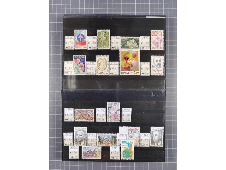 1880/1980, unused/mint never hinged dealer stock on cards, including a lot of material with better issues from Denmark, Italy