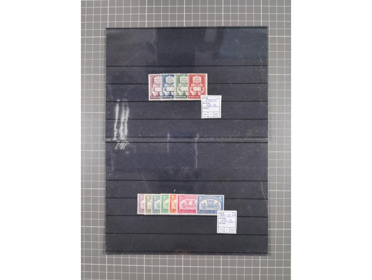 1880/1980, unused/mint never hinged dealer stock on cards, including a lot of material with better issues from Denmark, Italy