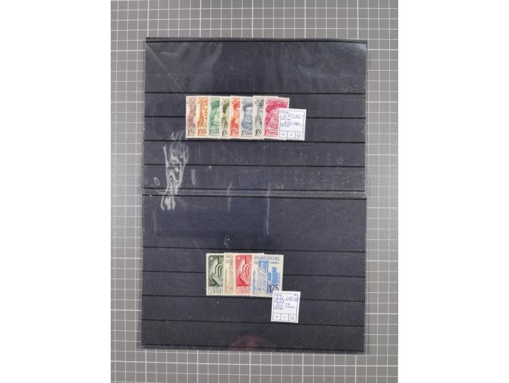 1880/1980, unused/mint never hinged dealer stock on cards, including a lot of material with better issues from Denmark, Italy