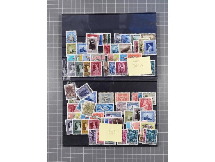 1880/1980, unused/mint never hinged dealer stock on cards, including a lot of material with better issues from Denmark, Italy