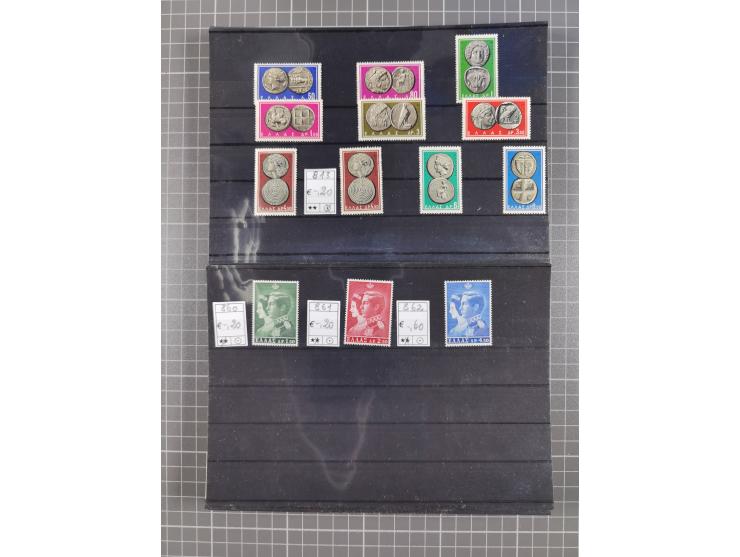 1880/1980, unused/mint never hinged dealer stock on cards, including a lot of material with better issues from Denmark, Italy