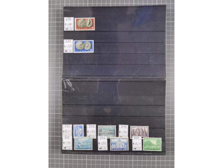 1880/1980, unused/mint never hinged dealer stock on cards, including a lot of material with better issues from Denmark, Italy