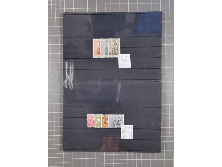 1880/1980, unused/mint never hinged dealer stock on cards, including a lot of material with better issues from Denmark, Italy