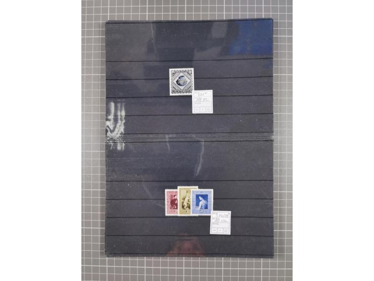 1880/1980, unused/mint never hinged dealer stock on cards, including a lot of material with better issues from Denmark, Italy