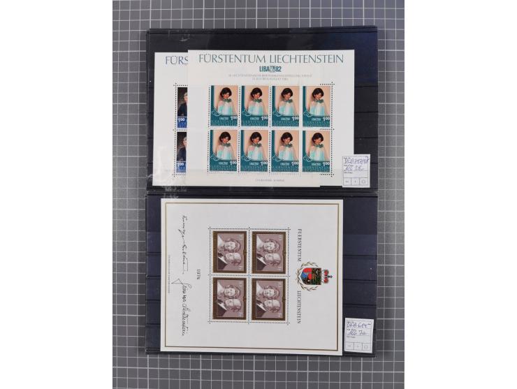 1880/1980, unused/mint never hinged dealer stock on cards, including a lot of material with better issues from Denmark, Italy