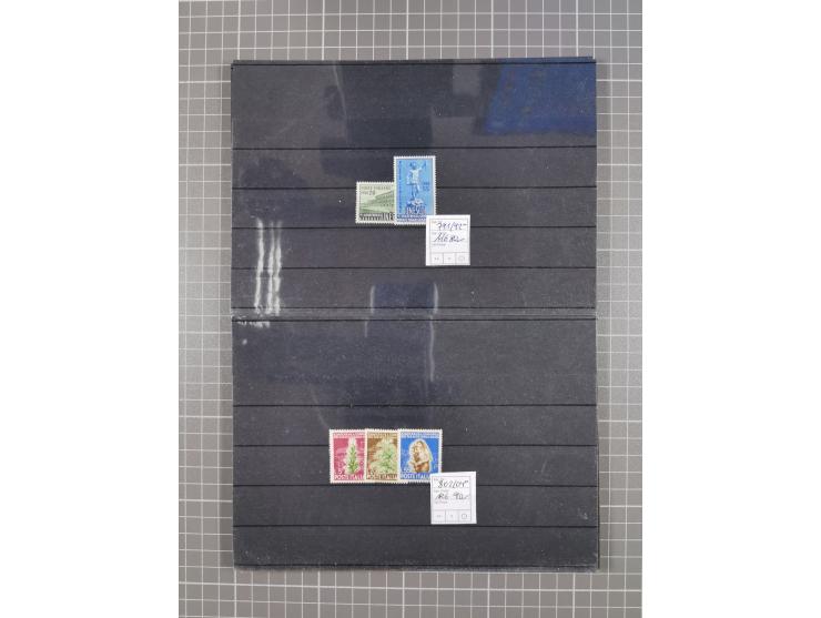 1880/1980, unused/mint never hinged dealer stock on cards, including a lot of material with better issues from Denmark, Italy