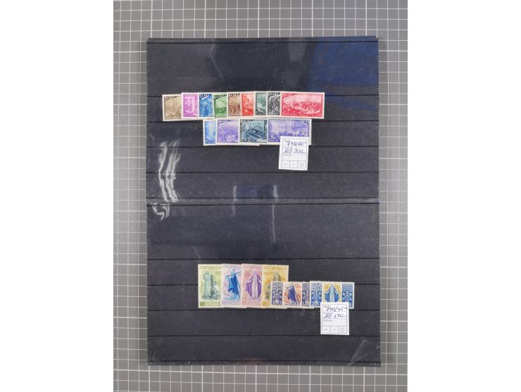 1880/1980, unused/mint never hinged dealer stock on cards, including a lot of material with better issues from Denmark, Italy