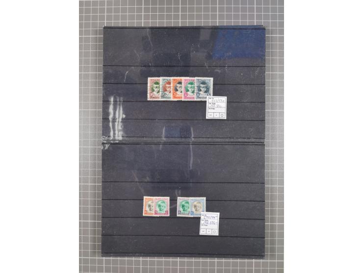 1880/1980, unused/mint never hinged dealer stock on cards, including a lot of material with better issues from Denmark, Italy