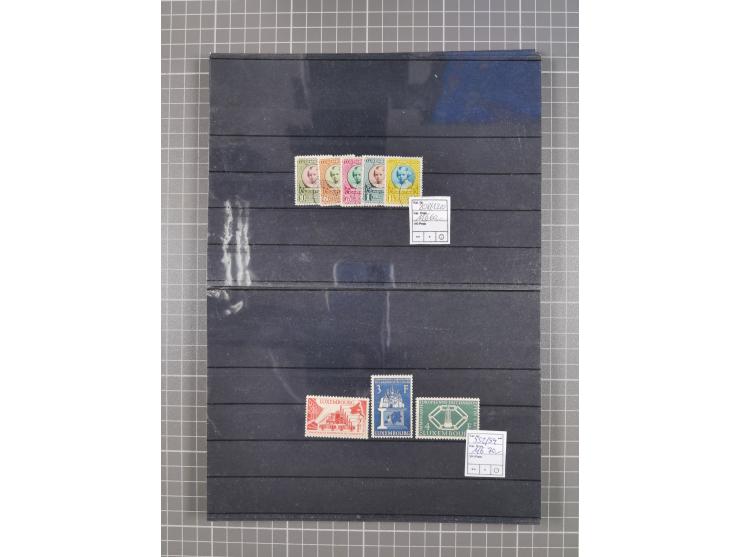 1880/1980, unused/mint never hinged dealer stock on cards, including a lot of material with better issues from Denmark, Italy