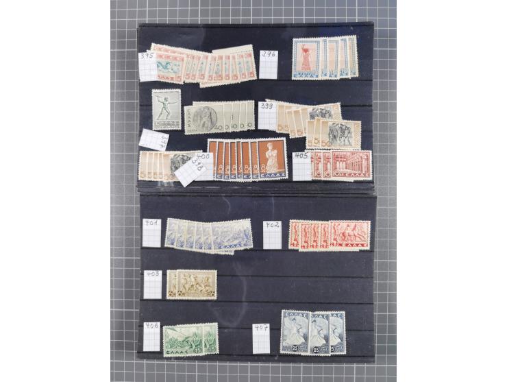 1880/1980, unused/mint never hinged dealer stock on cards, including a lot of material with better issues from Denmark, Italy