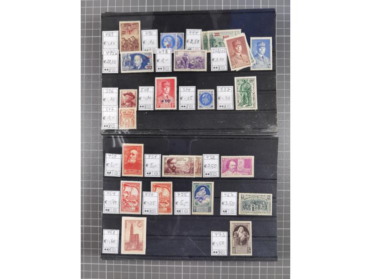 1880/1980, unused/mint never hinged dealer stock on cards, including a lot of material with better issues from Denmark, Italy