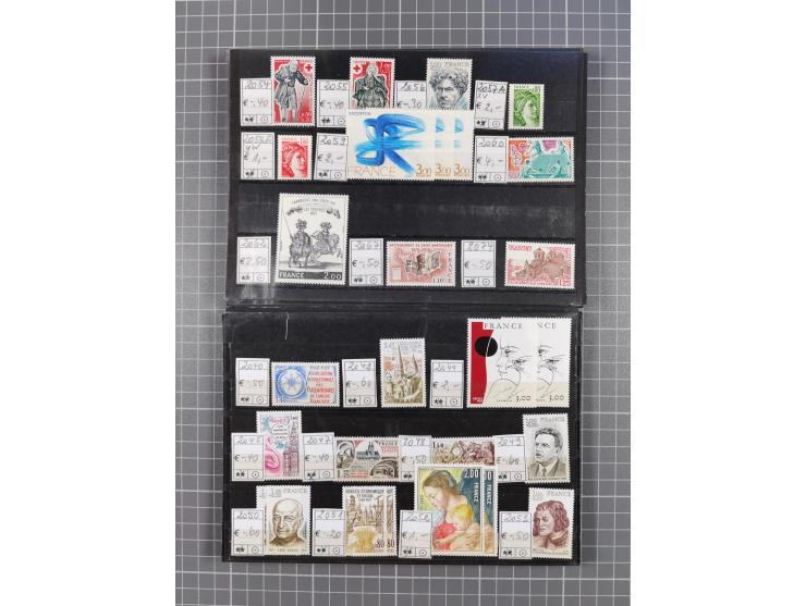 1880/1980, unused/mint never hinged dealer stock on cards, including a lot of material with better issues from Denmark, Italy