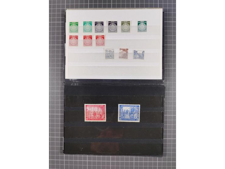 1880/1980, unused/mint never hinged dealer stock on cards, including a lot of material with better issues from Denmark, Italy