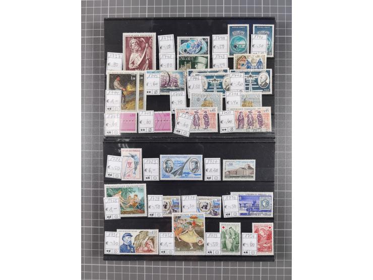 1880/1980, unused/mint never hinged dealer stock on cards, including a lot of material with better issues from Denmark, Italy