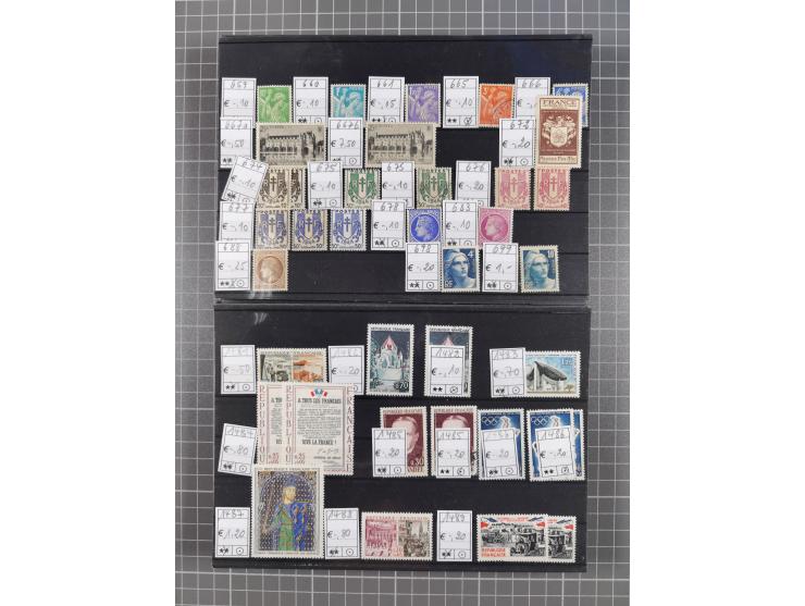 1880/1980, unused/mint never hinged dealer stock on cards, including a lot of material with better issues from Denmark, Italy