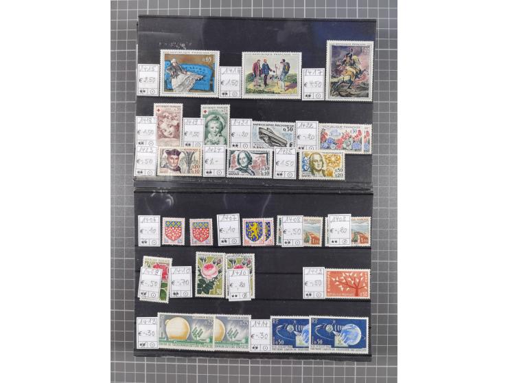 1880/1980, unused/mint never hinged dealer stock on cards, including a lot of material with better issues from Denmark, Italy