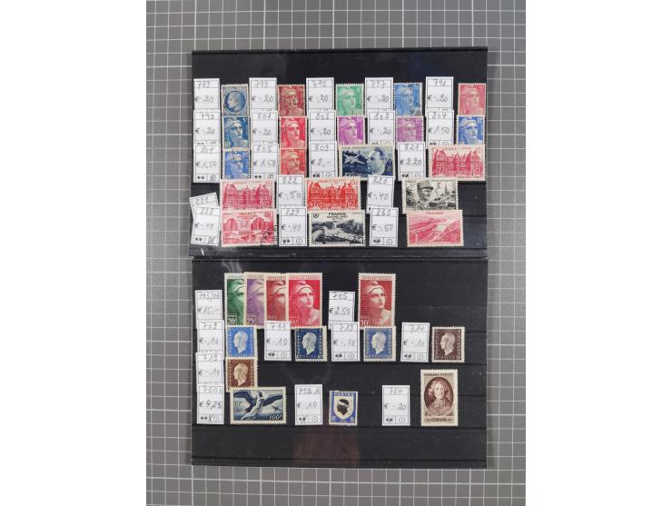 1880/1980, unused/mint never hinged dealer stock on cards, including a lot of material with better issues from Denmark, Italy