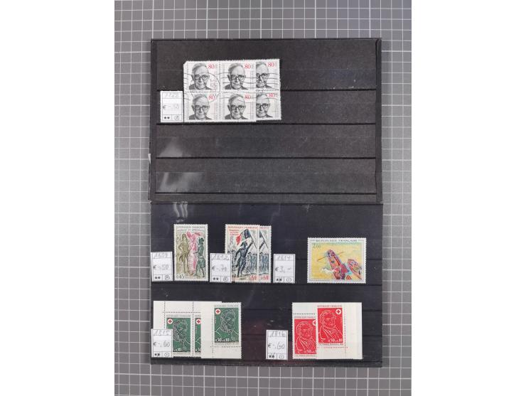 1880/1980, unused/mint never hinged dealer stock on cards, including a lot of material with better issues from Denmark, Italy