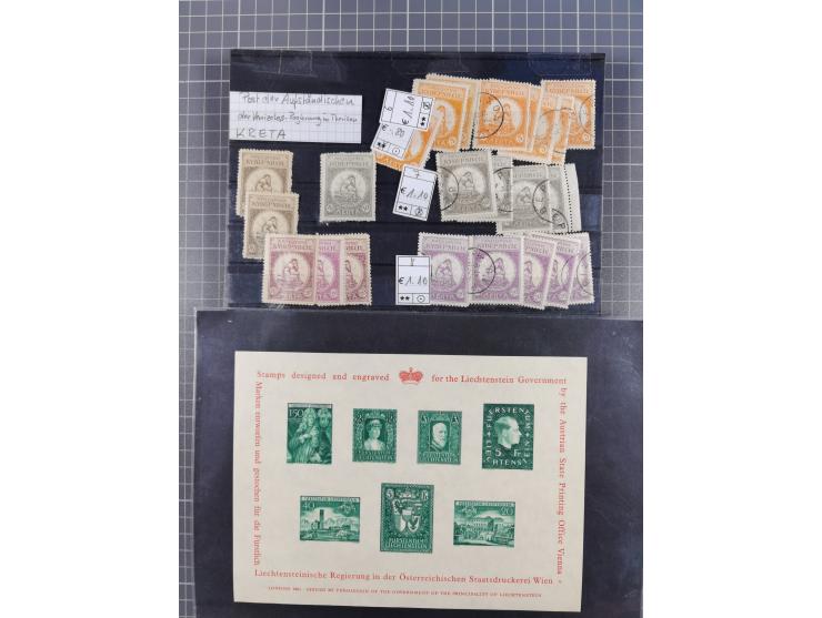 1880/1980, unused/mint never hinged dealer stock on cards, including a lot of material with better issues from Denmark, Italy