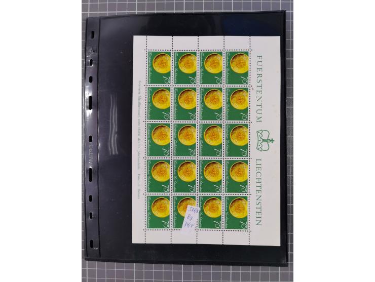 1880/1980, unused/mint never hinged dealer stock on cards, including a lot of material with better issues from Denmark, Italy