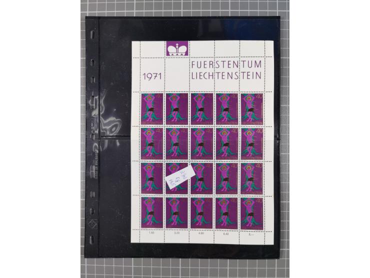 1880/1980, unused/mint never hinged dealer stock on cards, including a lot of material with better issues from Denmark, Italy