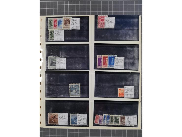 1880/1980, unused/mint never hinged dealer stock on cards, including a lot of material with better issues from Denmark, Italy