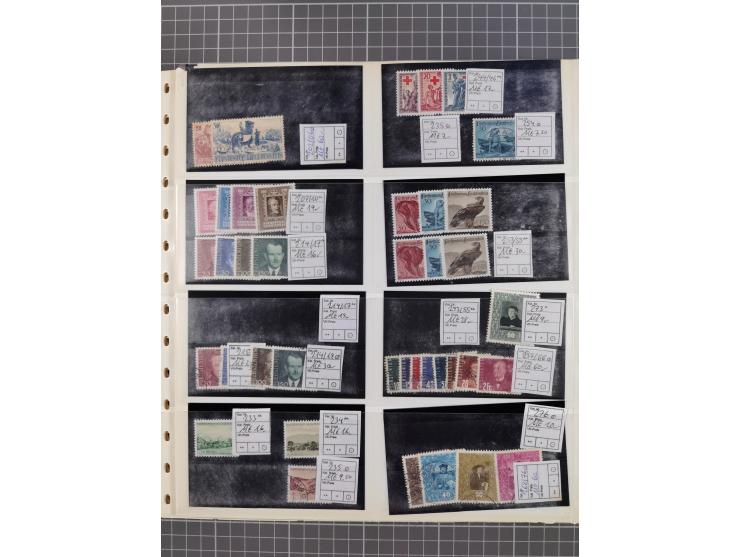 1880/1980, unused/mint never hinged dealer stock on cards, including a lot of material with better issues from Denmark, Italy