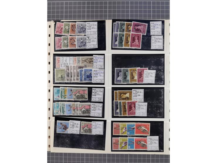 1880/1980, unused/mint never hinged dealer stock on cards, including a lot of material with better issues from Denmark, Italy