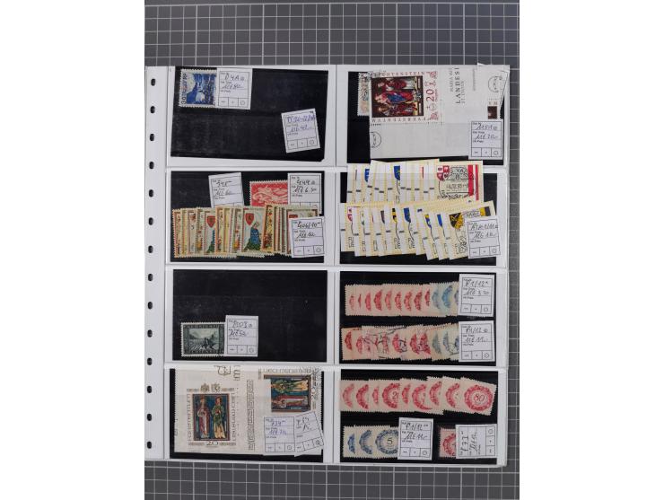 1880/1980, unused/mint never hinged dealer stock on cards, including a lot of material with better issues from Denmark, Italy